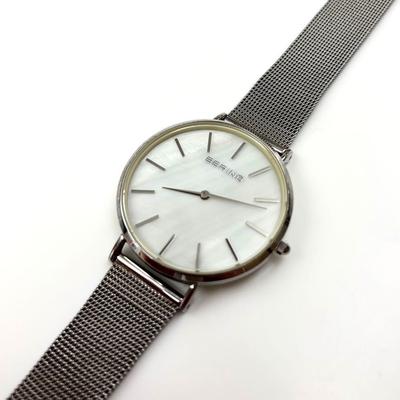 Used BERING Silver Mesh Band Watch BERING