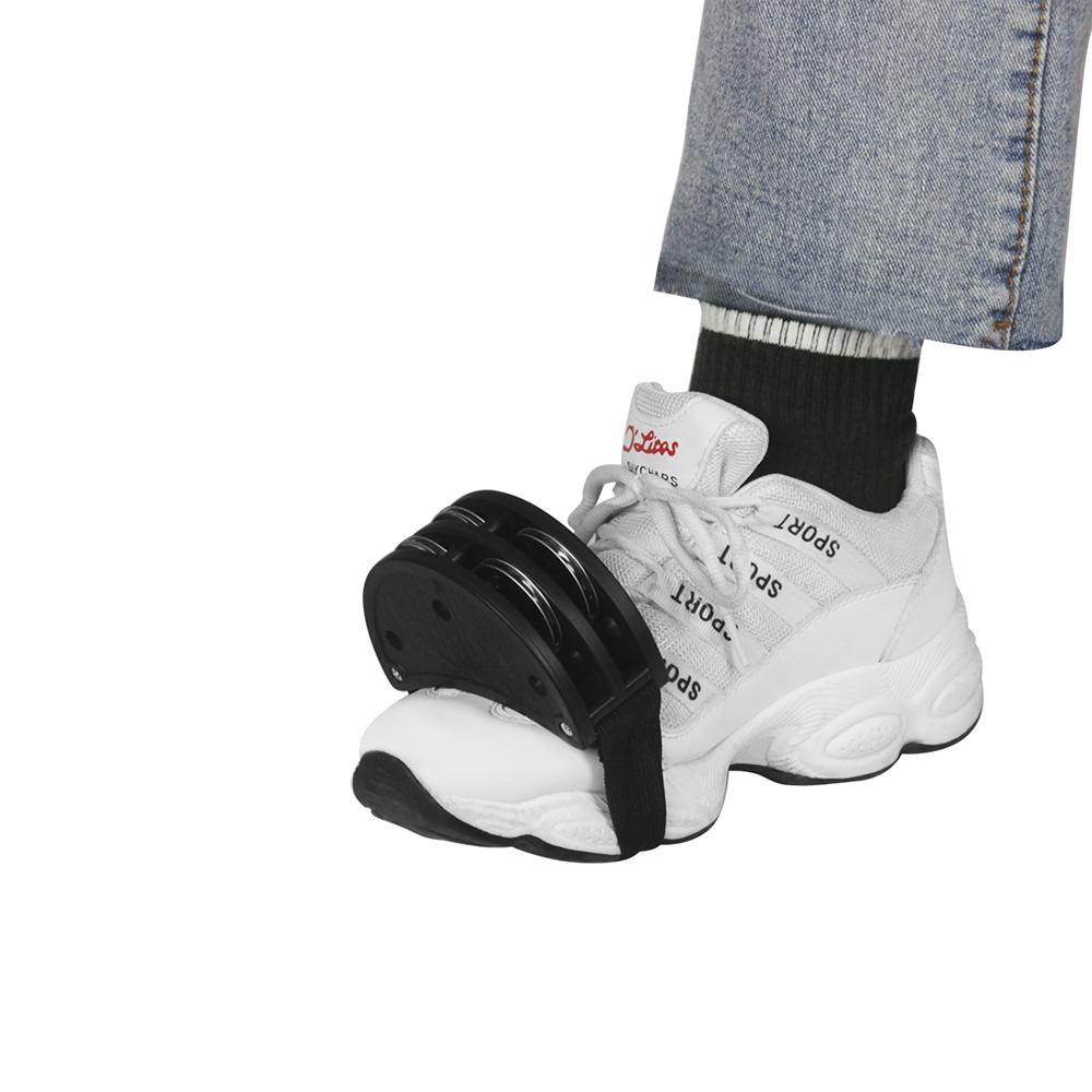 ABS Foot Tambourine with 2 Sets Metal Jingle Bell Cajon Box Drum Companion Accessory