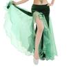 Professional Belly Dance Skirt with Elegant Wavy Hem and Single Slit for Flexible Stage Movement and Safety