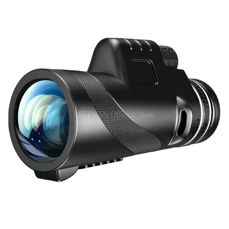 80X100 HD Monokulares Teleskop Zoom mit großer Reichweite mit Stativ Telefonclip für Outdoor Jagd Camping Tourismus