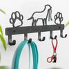 Metal Paw Pet Dog Hanger 5 Hooks Coat Hanger Key Wall Rack Holder Organizer Towel Rack Storage Hook Iron Art