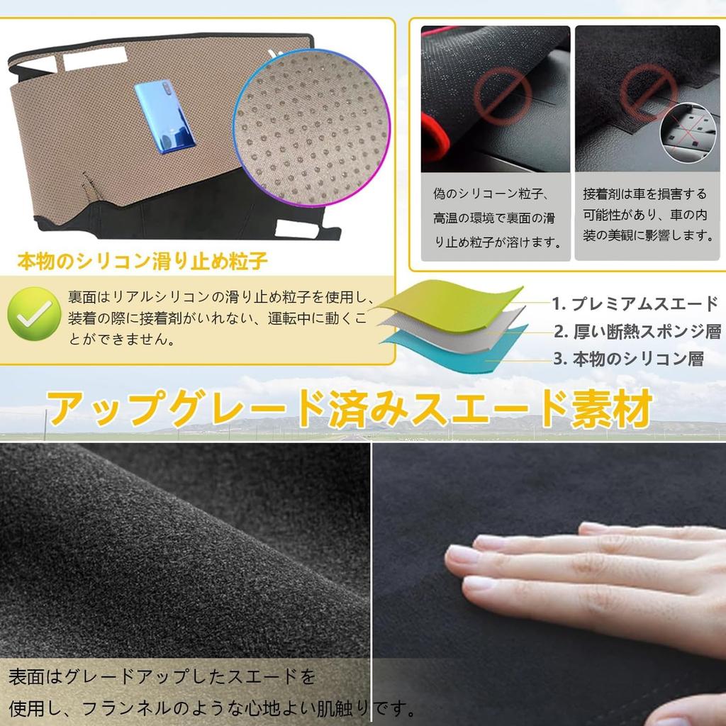 Totinkle Armaturenbrett Geeignet für Honda New JF5 JF6 Oktober 2023 bis Speziell Entwickelter Armaturenbrettschutz Sonnenschutz Hitze Hoch Wildleder Auto Imitation