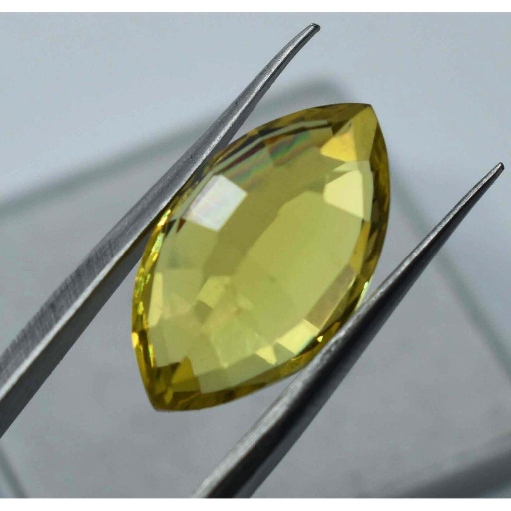 9.30 Ct Natural CEYLON SAPPHIRE Yellow Marquise Shape CERTIFIED Loose Gemstone