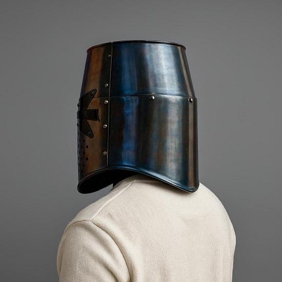 Crusader Templar Helmet, Great Knight Patina Finish with Leather linier , Cosplay Role play Halloween Costume, Best Gift