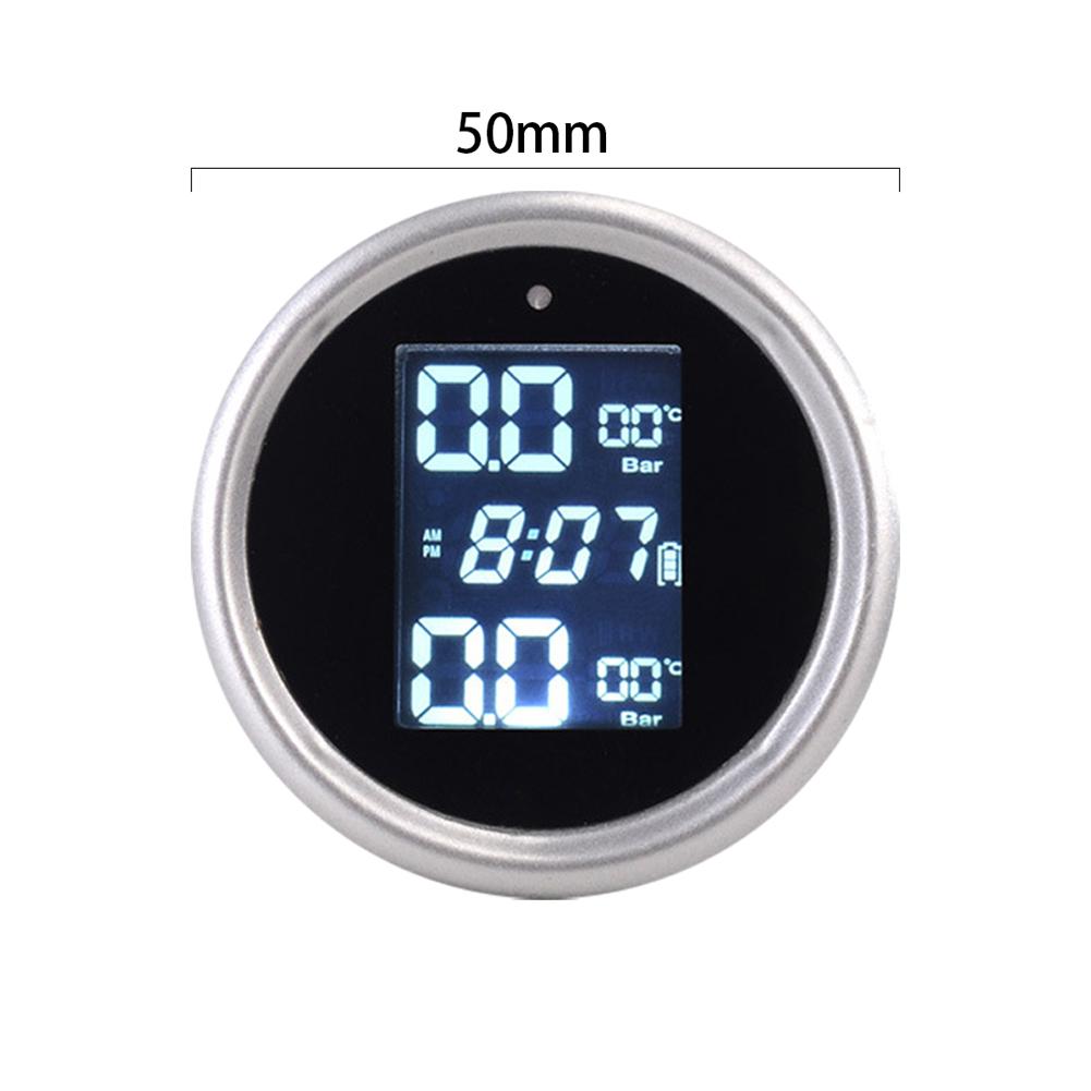 Motorcycle Waterproof Digital Di lay Motorcycle Tire Pressure Monitor Set Tire Pressure Tire Temperature Battery Time Di lay Solar NaIntel