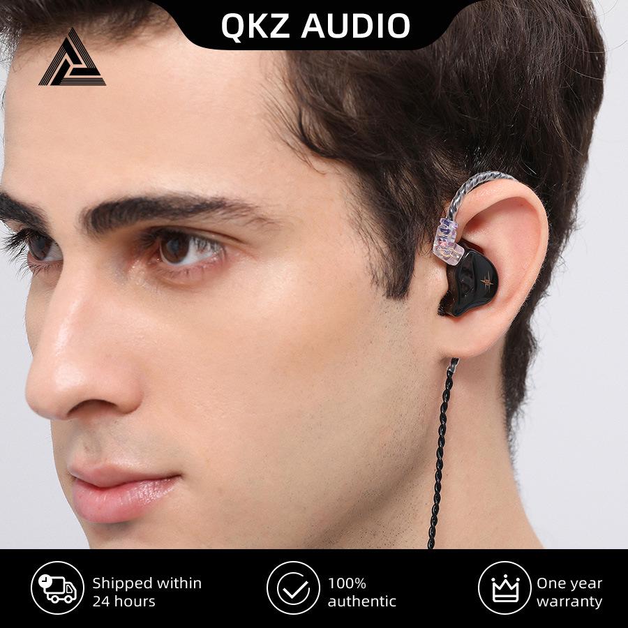 QKZ ZXT Monitor-Level Wired Gaming Earphones with Mic for Sports and Running