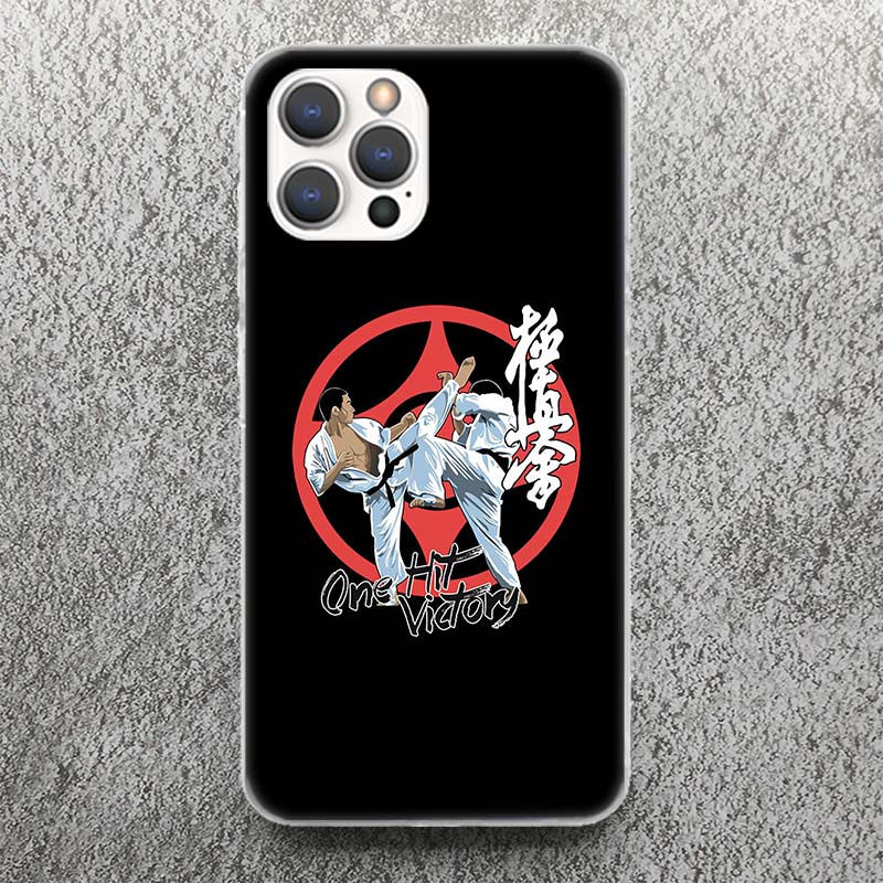 

Oyama Kyokushin Karate Phone Case For iPhone 17 16 15 14 13 12 11 Pro Max Mini Plus Air 7 SE 8 Soft Silicone Print Shell Funda F iPhone 17