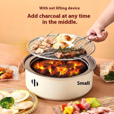 Smokeless Charcoal Grill - Portable Outdoor BBQ Stove for Camping & Picnics, Non-Electric for Grilling & Cooking, Ideal for Home, Office, Restaurant