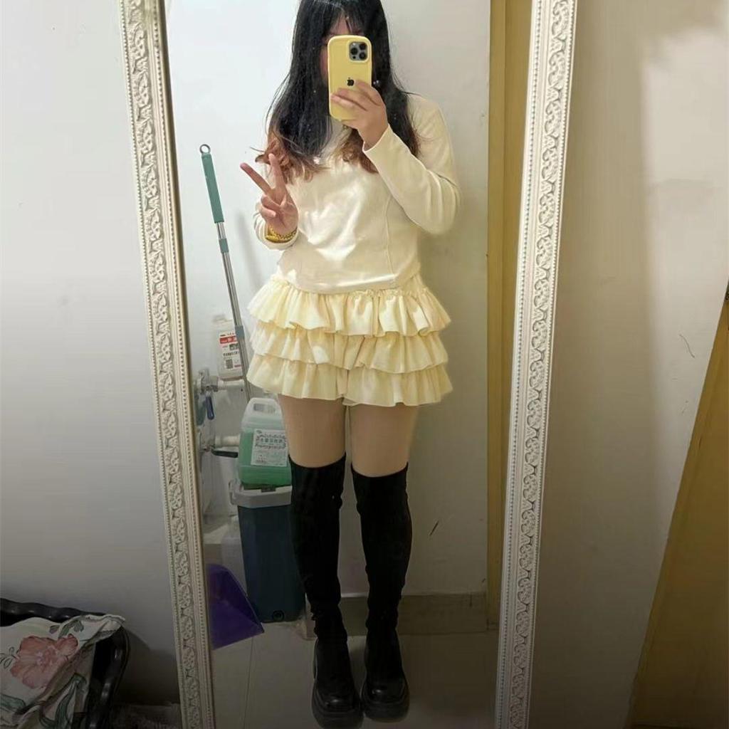 Baby Girl Fluffy Pumpkin Culottes Skirt with Cute Ruffles and Puff Design