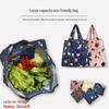 Medium Foldable 210D Oxford Cloth Shopping Bag, Convertible to Shoulder or Handbag, Ideal for Groceries and Camping