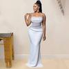 C6989 European & American Fashion Women's Rhinestone Mesh Long Dress