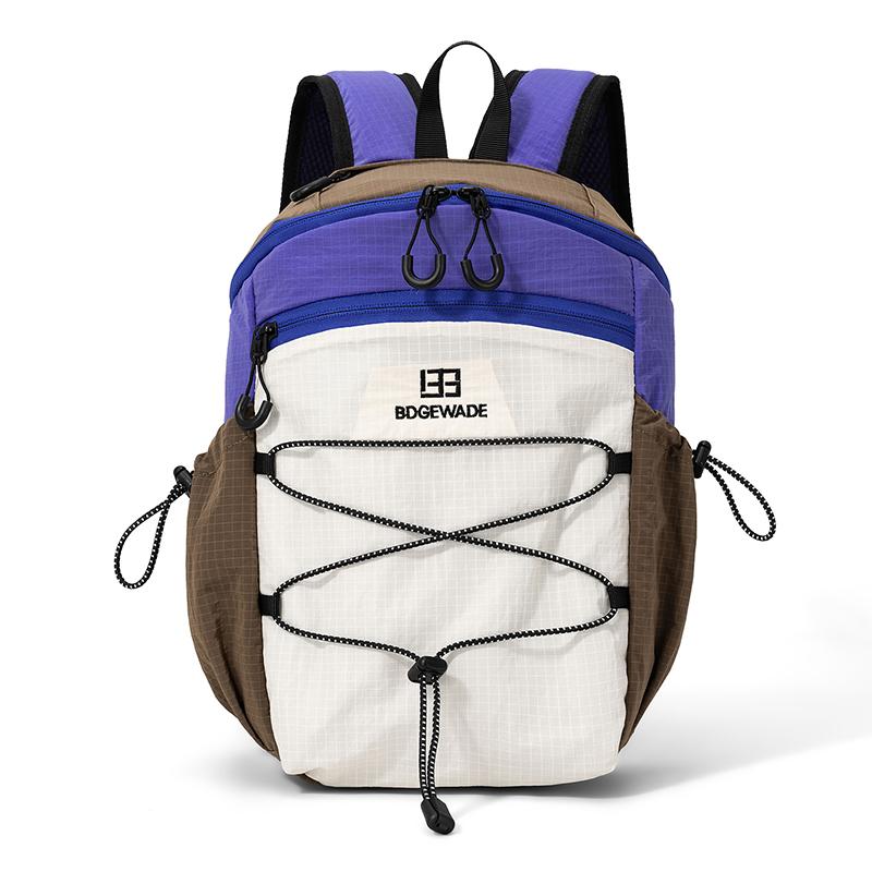 Women s Sports Contrast Backpack Campus Student Schoolbag синий