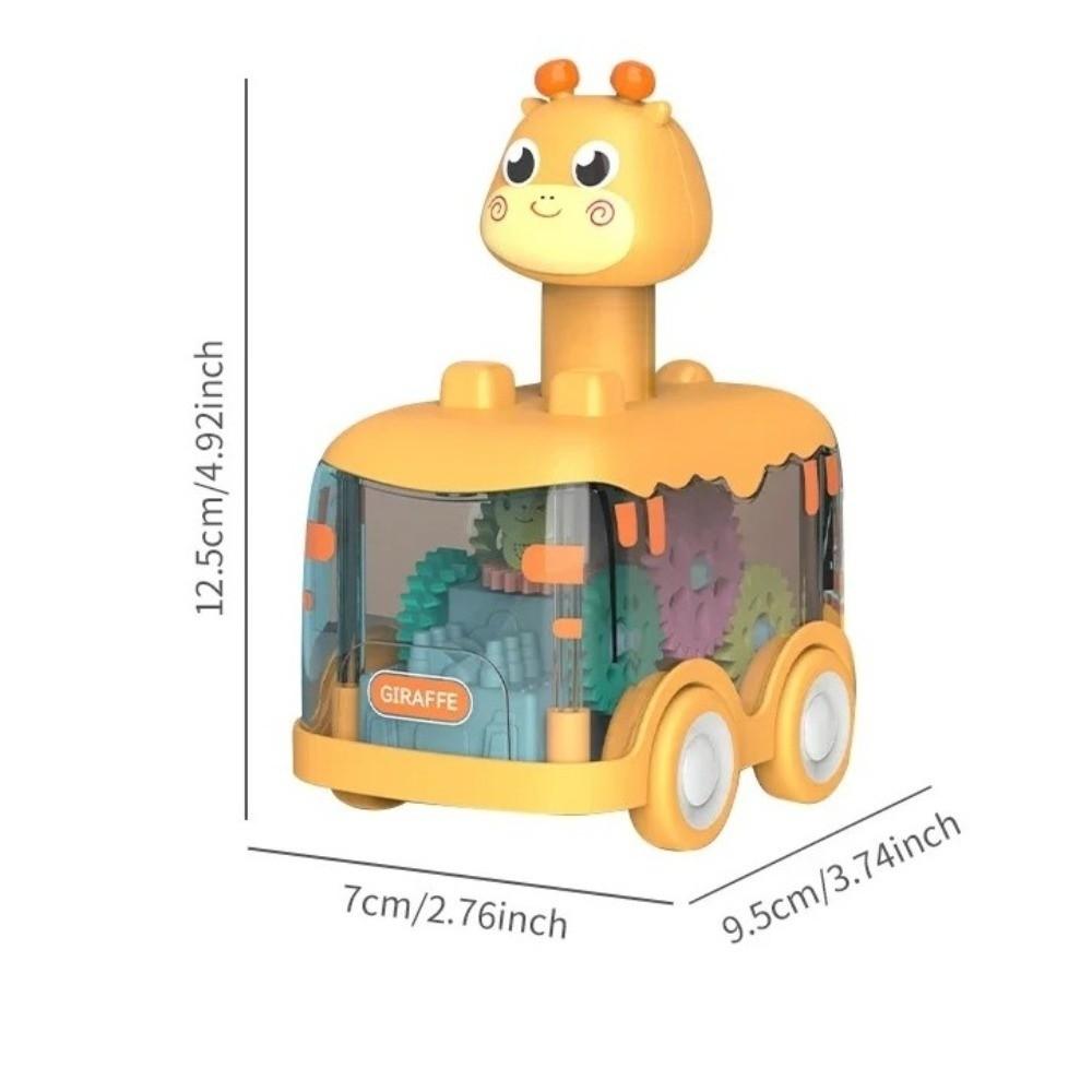 Push Gear Pull Back Car Light Up Inertial Car Durable Baby Animal Car Toys  Toddlers 1-3 Years