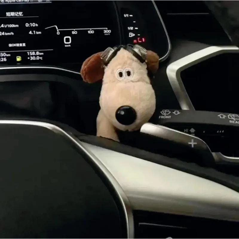 Plush Puppy Clutch Decoration Car Wiper Turn Signal Switch Decoration Cute Dog Car Wiper Doll Interior Accessories
