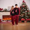 Herbst und Winter Europäische und amerikanische Loungewear langärmelige Hose bedrucktes Einteiler-Set für Herren und Damen Pyjama lässiger Stil