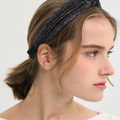 PROMINTĚ, PŘÍLIŠ MOC LÁSKY Stuha Bandana Drahokamová Čelenka do vlasů_Černá
