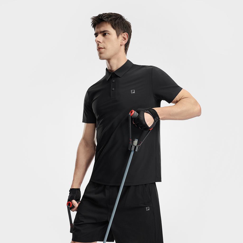 Fila Fitness Series Classic Simple Sports Training Casual Versatile Short Sleeve Polo Shirt Men Tops A51M621110FBK