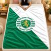 Flannel BlanketSporting CP FC Warm Soft Throw Blanket for Indoor Sofa Bed Living Room Use