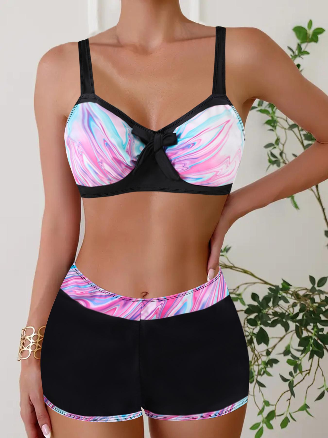 

Женский купальник бикини Push Up, женский купальник, сексуальный комплект бикини, бикини, микро-бикини, купальный костюм M фиолетовый