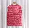 Women's Out-of-Season Korean Down Jacket - Slim Fit, Round Neck, Mid-Length, Zippered Winter Vest