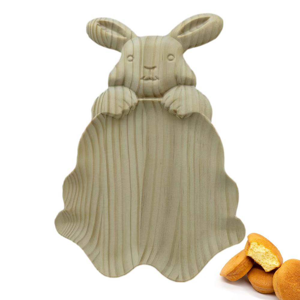 

Bunny Serving Platter Bunny Shaped Snack Platters Easter Wooden Serving Plates Rustic Decorative Charcuterie Board For Parties красный