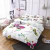 Butterfly Bedding Set 3D Flower Duvet Cover Quilt Cover with Zipper Queen Double Microfiber Comforter Set Kid Girl ChristmasGift