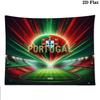 Portugal National Football Team Wall Tapestry Aesthetic Wall Hanging Printed Fabric Blanket Decorative Tapestries for Bedroom Living Room Home Decor