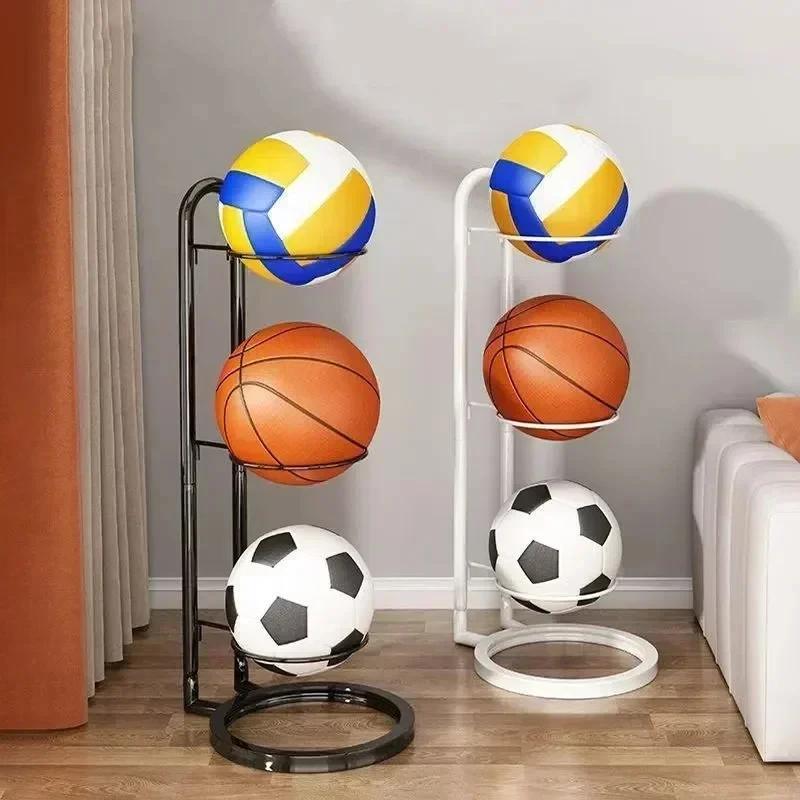 For 2/3/4/5Layers Basketball Storage Rack Indoor Children Balls Placed Rack Football Volleyball Basketball Holder Balls Metal St
