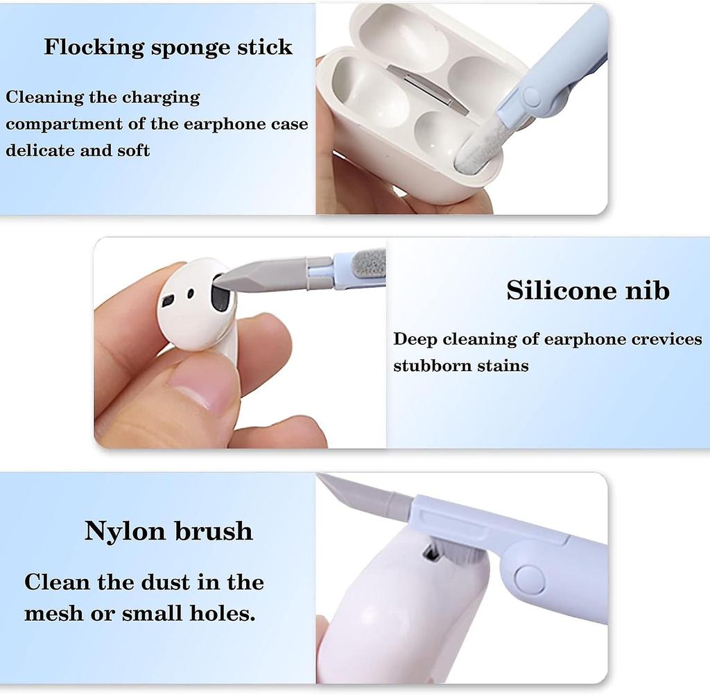 Laptop Screen Keyboard Cleaning Kit, Headphone Keyboard Earbud Shell Screen Multi-functional Cleaning Tool Kit,
