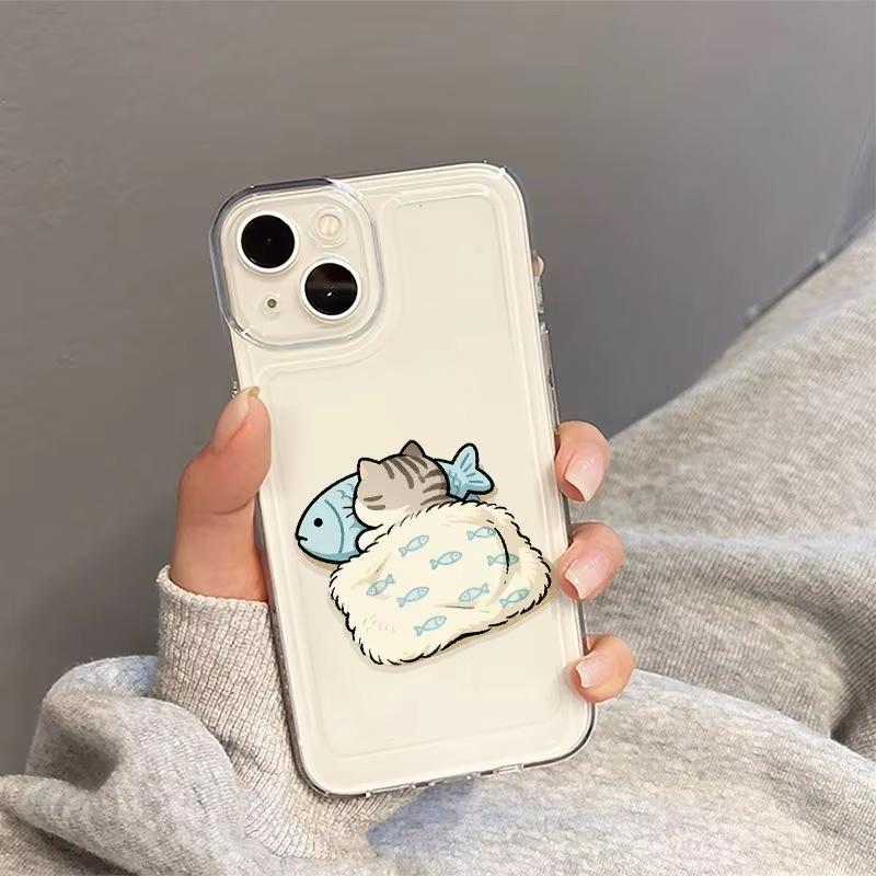 Creative Sleeping Kittens Clear Phone Case For Samsung Galaxy S26 S24 S25 S23 Ultra S22 S21 S20 Plus FE A50 A71 A72 A73 Cover