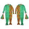 2Pieces Adult Clown Costume with Clown Hat and Clown Jumpsuits for Cosplay Halloween Party Stage Performances
