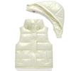 Kids' Hooded Down Cotton Vest: Thickened Sleeveless Jacket for Girls (Autumn/Winter).