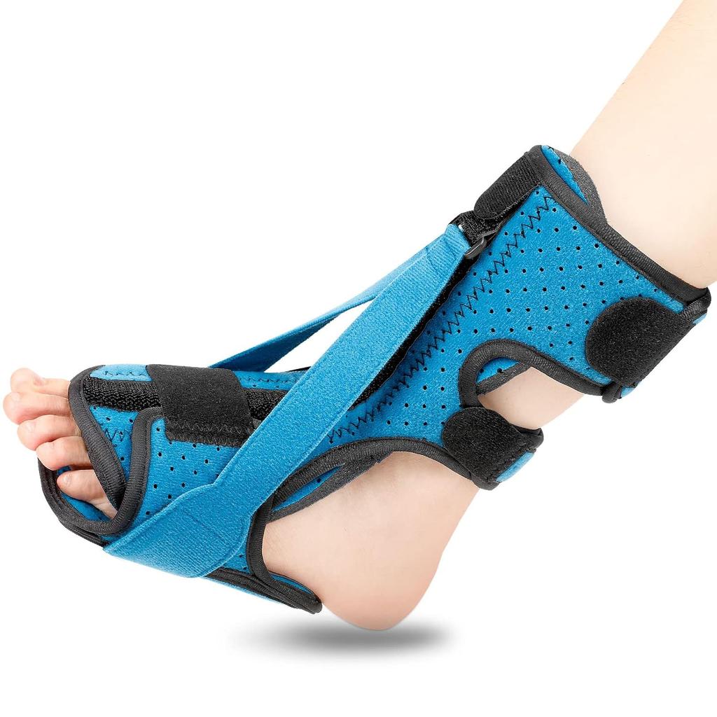 Plantar Fasciitis Night Splint, Adjustable Relief Splint for Women & Men, Brace Relief, Achilles Tendonitis and Foot Drop (Black, Large)