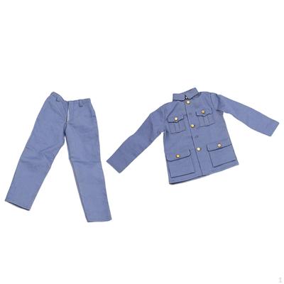 1/6 Scale Men Figure Top Coat with Pants Handmade Doll Clothes Cosplay Realistic Long Sleeved for