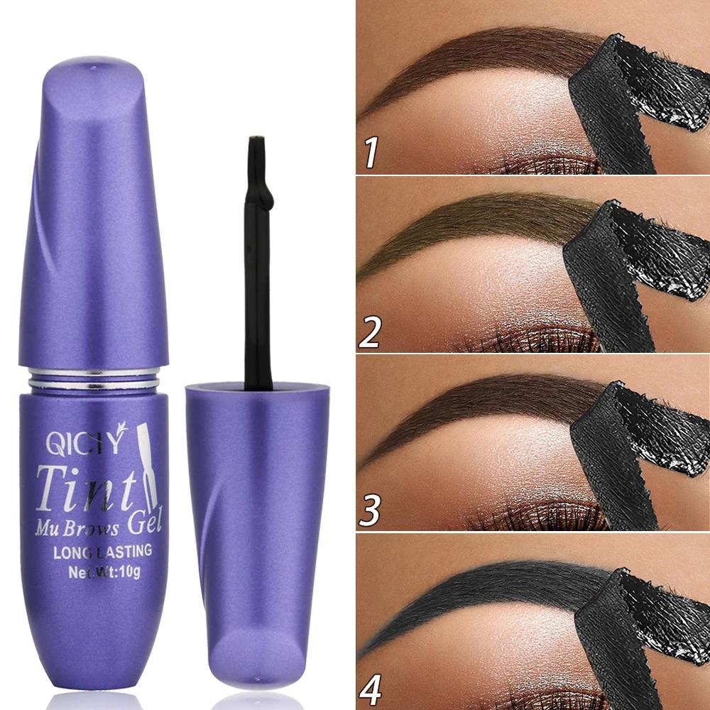 Crème Teinture Sourcils Semi-Permanente Peel Off Imperméable Résistante à la Sueur Gel Sourcils Naturel Longue Tenue Maquillage Sourcils Sauvages Strippés