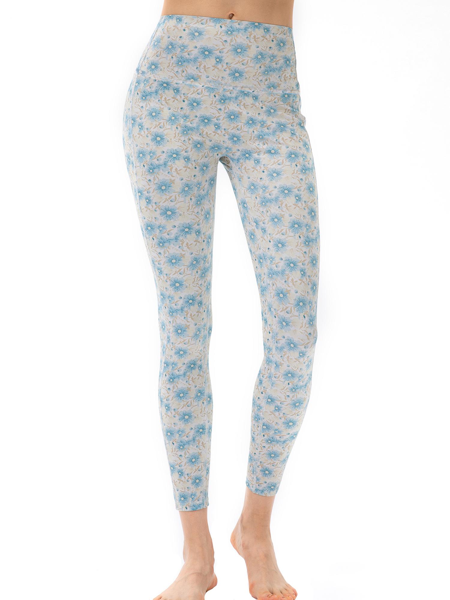 

Женские спортивные леггинсы с принтом, плотная спортивная одежда для занятий йогой, бегом M синий