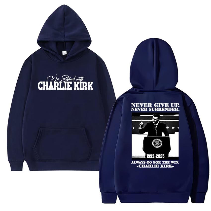 

2025 Hot Justice for Charlie Kirk Freedom Double Sided print Hoodie Men women harajuku Fleece pullover Unisex Casual Sweatshirt 3XL