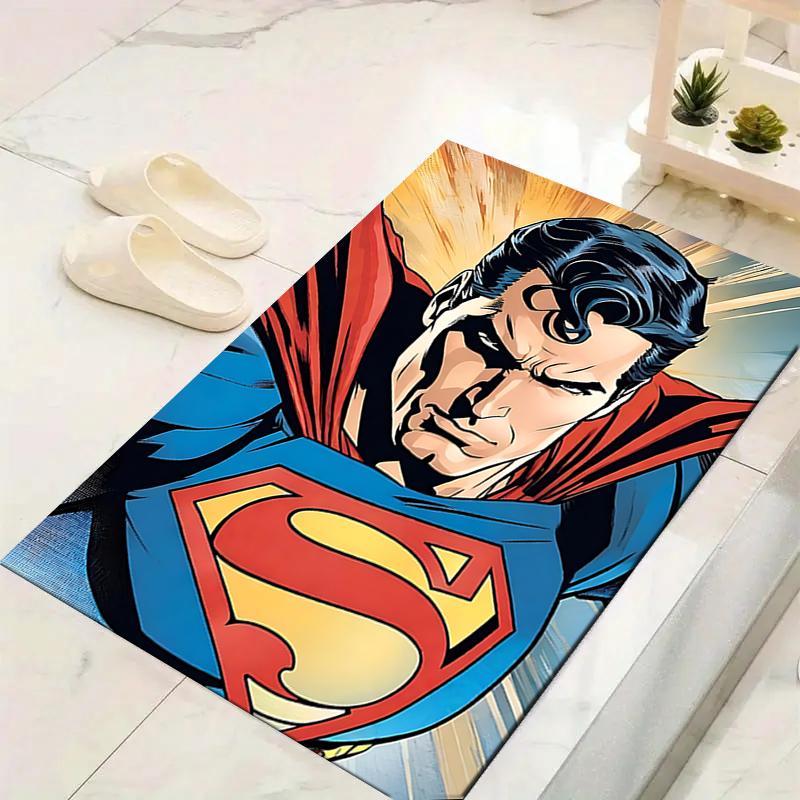 1Pc Superman'S Bold Adventure Rug, Office Carpet Indoor Outdoor Doormat, Non-Slip, Comfortable, Living, Christmas Halloween, Xmas Gift G1117