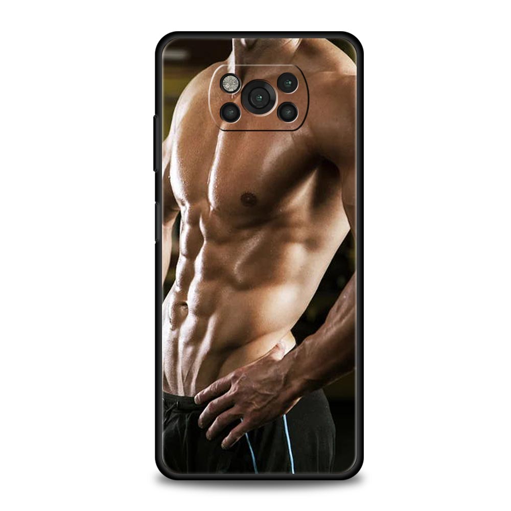 

Phone Case for Xiaomi Poco F7 F6 F5 F4 F3 X7 X6 X5 X4 X3 NFC M4 C51 C55 GT 5G Soft TPU Cover Capas Male Abdominal Muscle Fundas Poco M4 Pro