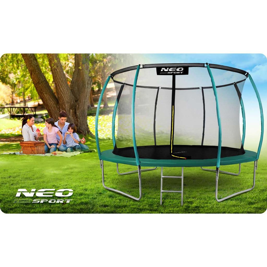 14Ft/435Cm Profiled Garden Trampoline With Internal Net Neo-Sport