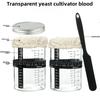 900ml Sourdough Starter Jar Kit Clear Glass Heat Resistant Sourdough Starter Container Baking Fermentation Jar Food Storage