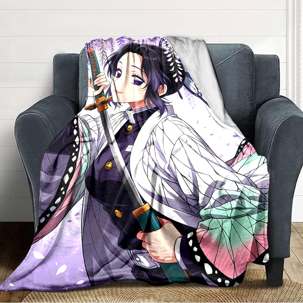 1pc Demon Slayer2 Blanket, Gift, for Men and Women, Soft Blanket, Good for Sofa Bed Couch Travel, Lightweight Flannel Blanket