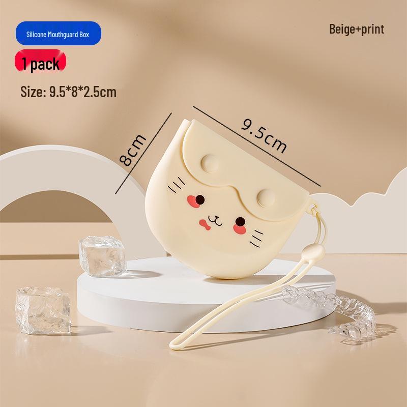 Boîte de Rangement et de Nettoyage Portable en Silicone pour Aligneurs et Contention Orthodontiques