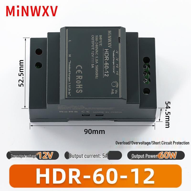 HDR Industrial DC Transformer 12V/24V 15-100W High-Power Switch Mode Power Supply