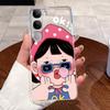 For Vivo V40 Lite (IDN) V2417 Soft TPU Back Cover For Vivo Y200 4G Cases For Vivo Y300 Clear Silicone Cute Rabbit Cat Phone Case