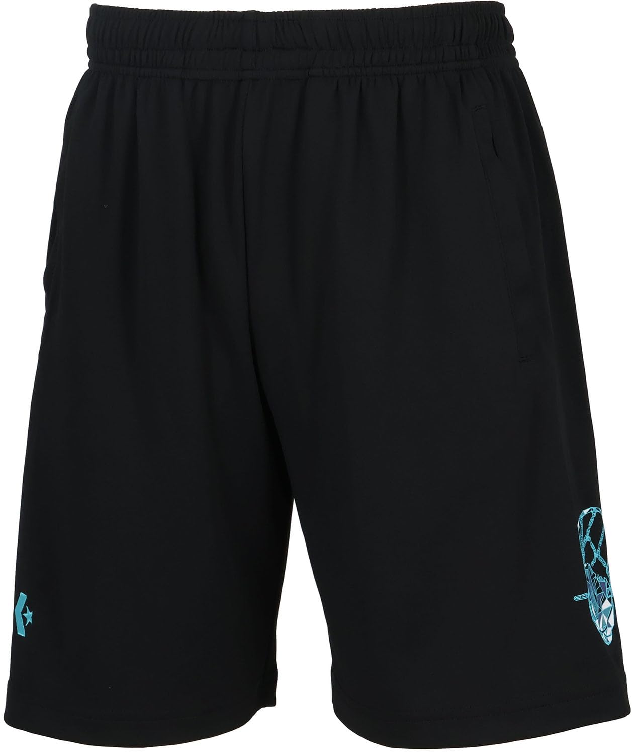 

Баскетбольные шорты тренировочные брюки CB251862 Черный x Бирюзовый [Converse] (с карманами)