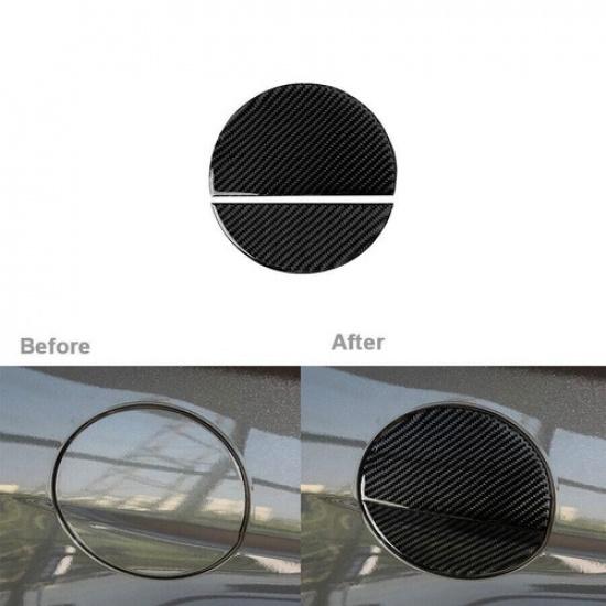 Carbon Fiber Car Gas Oil Fuel Tank Cover Cap Sticker For Ford Mustang 2015-19