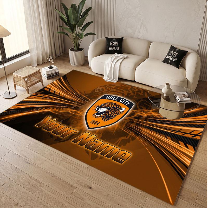 Custom Rug Hull FC Pattern Print Name Text Soft Non‑Slip Floor Carpet for Home Indoor Decoration