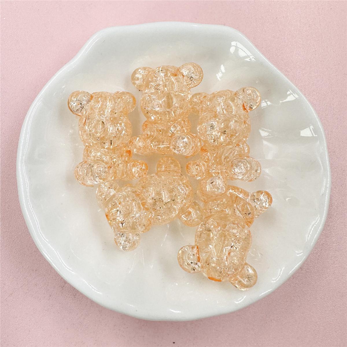 

Модные акриловые аксессуары 18,5*22,5 мм, ожерелье «сделай сам», 5 шт., браслет с лопающимся медведем, изготовление ювелирных изделий ручной работы, прозрачные бусины оранжевый