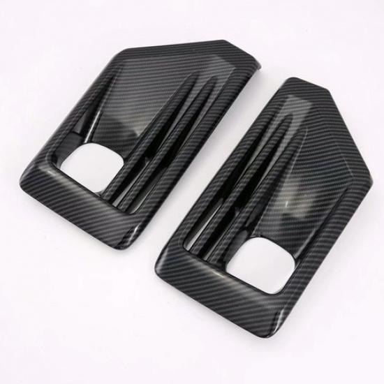 For Toyota Rav4 Rav 4 2019-2025 Carbon Fiber Foglight Front Light Lamp Cover